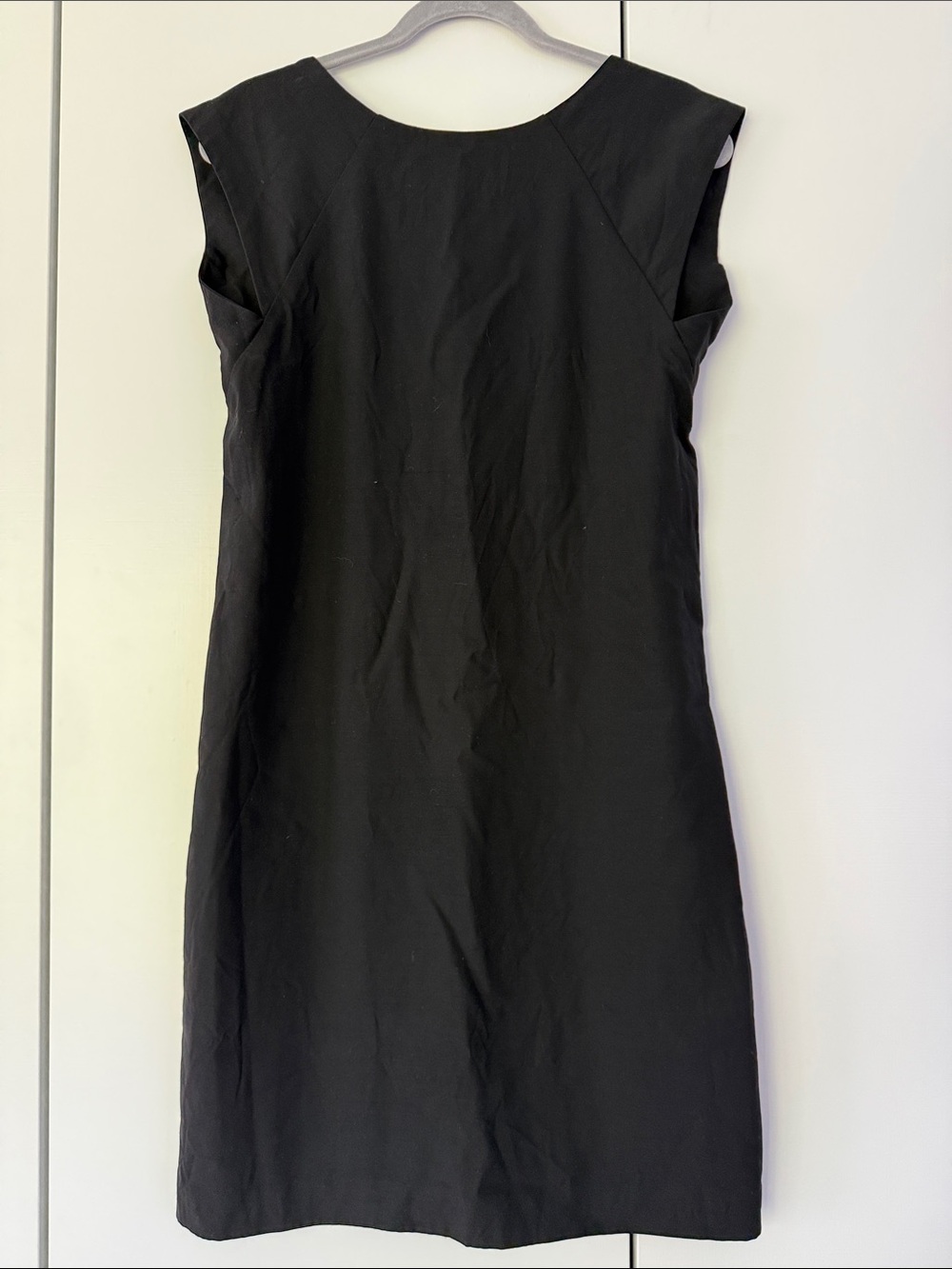 Helmut Lang Black Cap-Sleeve Shift Dress